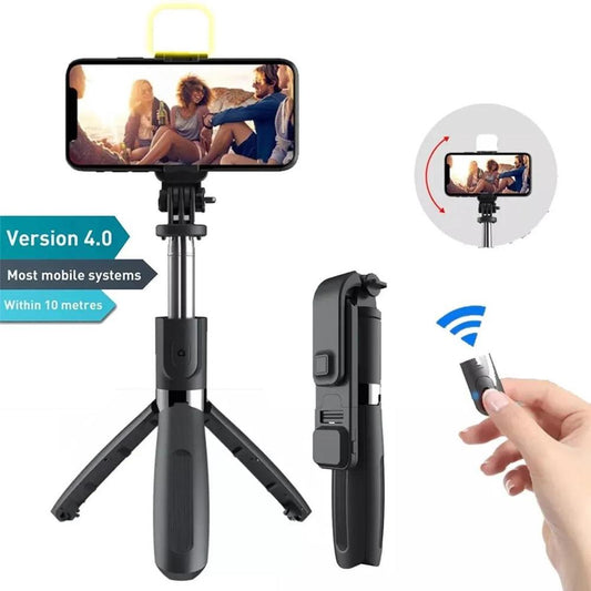 SELFIE STICK WITH LED MINI TRIPORD STAND